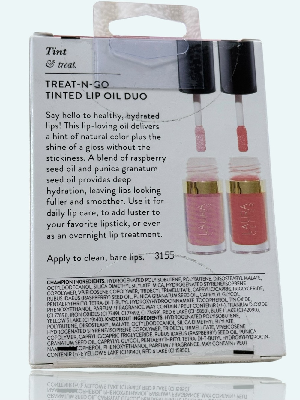 Laura Geller 🪢 Tinted Lip Oil Duo - Rose & Berry Sheens - Picture 3 of 3